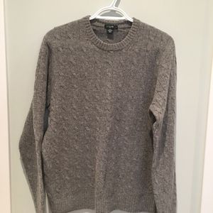 EUC J.Crew 100% Lambs wool cable crew sweater - S